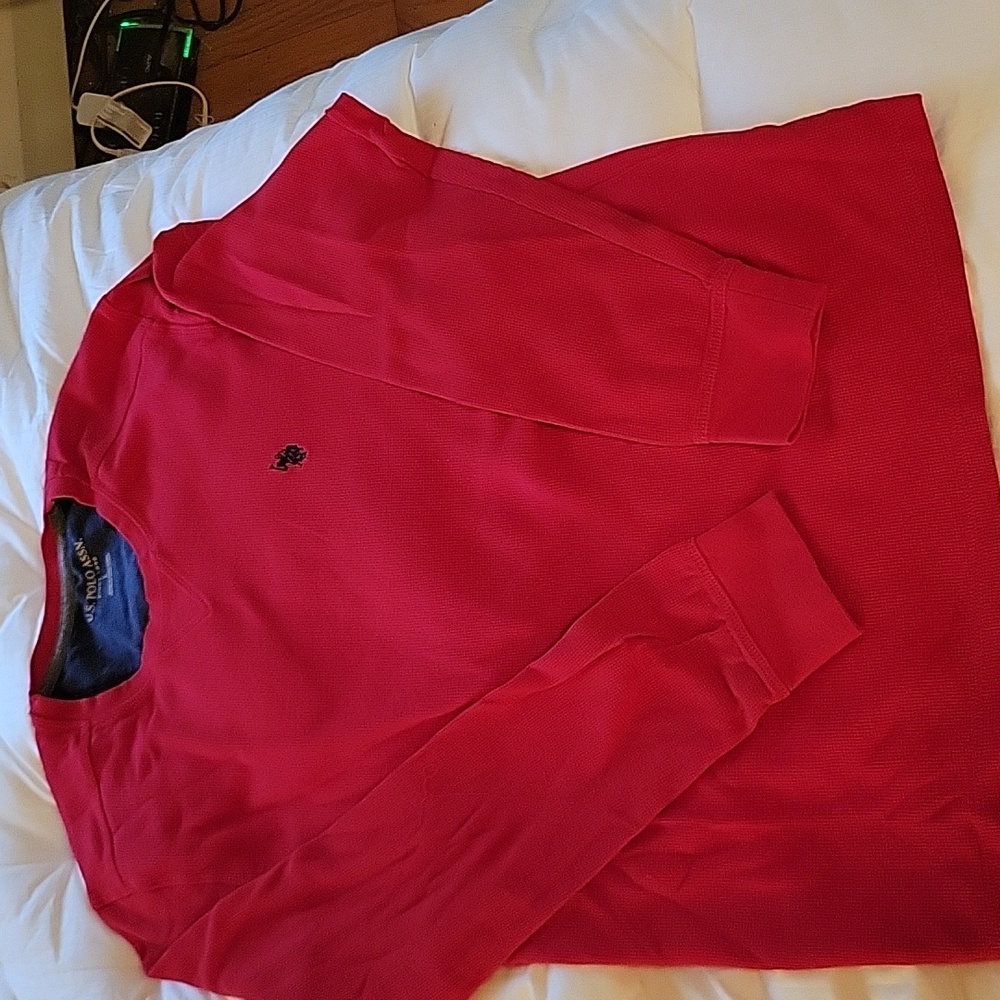 Polo Ralph Lauren Underwear Long Sleeve Thermal Tee, Red,